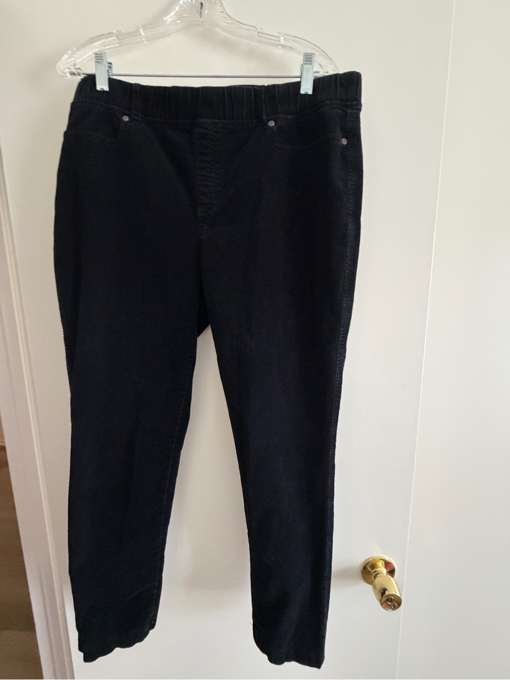 Talbots Corduroy Black Straight-Leg (Jegging) Pull-On Pants